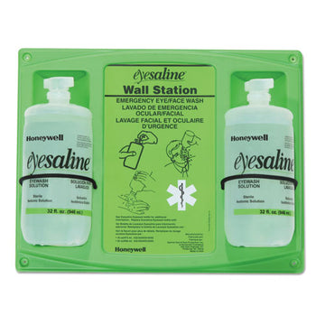Honeywell Saline Eye Wash Wall Station, 32 Oz Bottle, 2 Bottles-station, 4-carton freeshipping - TVN Wholesale